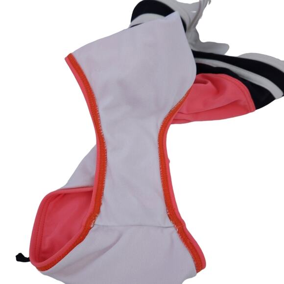 Bart Swimwear One Piece Bathing Suit Size Small Neon Orange Black Colorblock - Picture 3 of 4